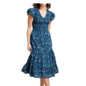Vineyard Vines floral smocked midi dress